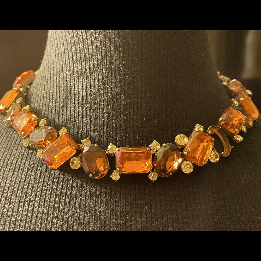 🍁 Vintage rhinestone choker necklace
